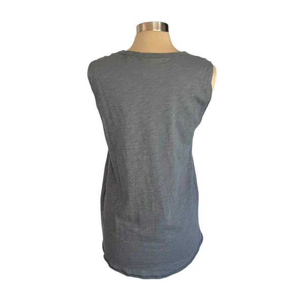 Fantastic Fawn Gray Sleeveless Tee Thrashed Distressed LARGE Punk Grunge Indie - Picture 4 of 6